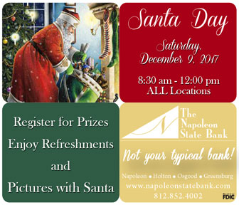 Napoleon State Bank Santa Day